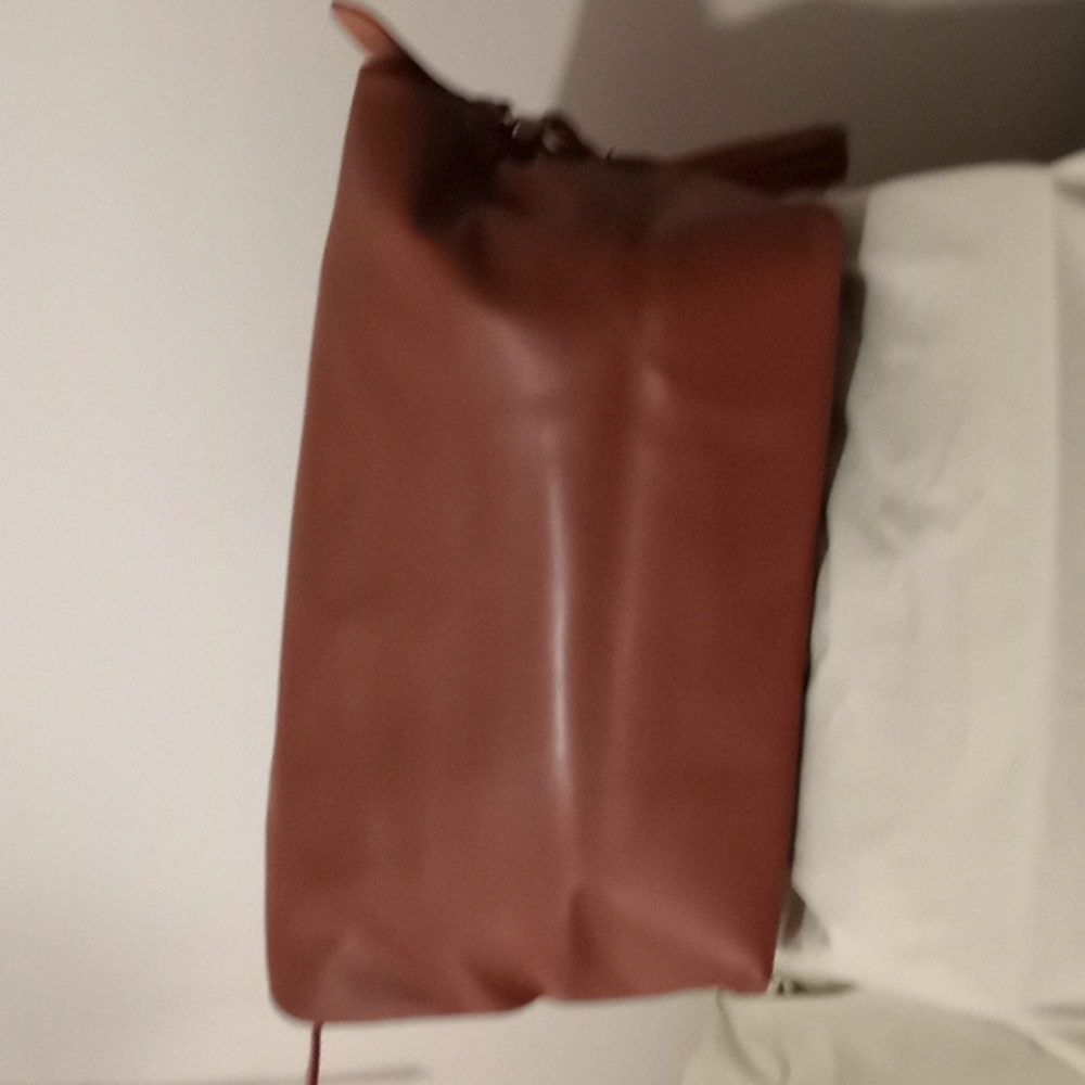 Dooney & Bourke Smooth Genuine Leather    Handbag. Color is a  Rich Caramel. - Picture 2 of 16